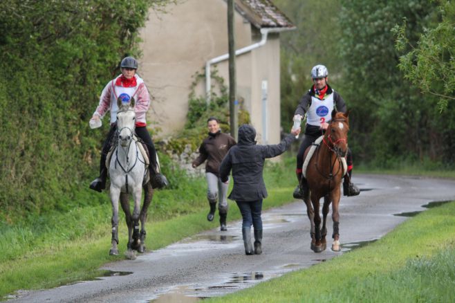 Evelyne avec Quadix Charriere et Nicolas avec Opium Arby